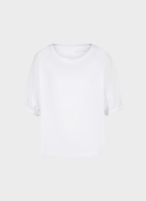 Oversized Fit T-shirts T-Shirt with Puff Sleeves white