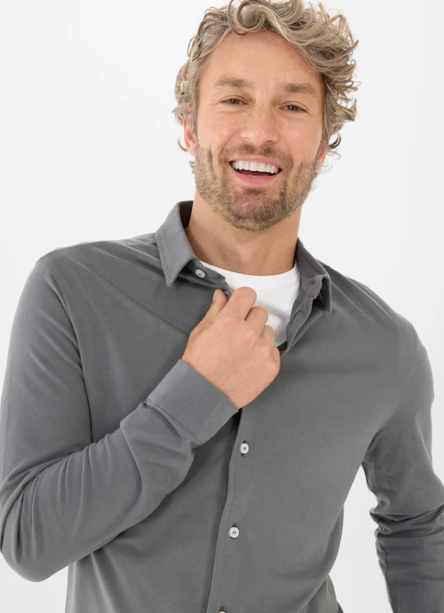 Regular Fit Shirts Jersey shirt smoke grey