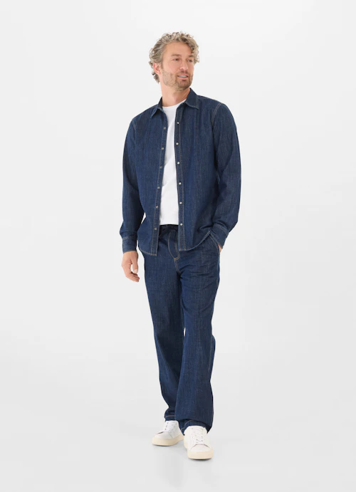Casual Fit Pants Denim trousers navy