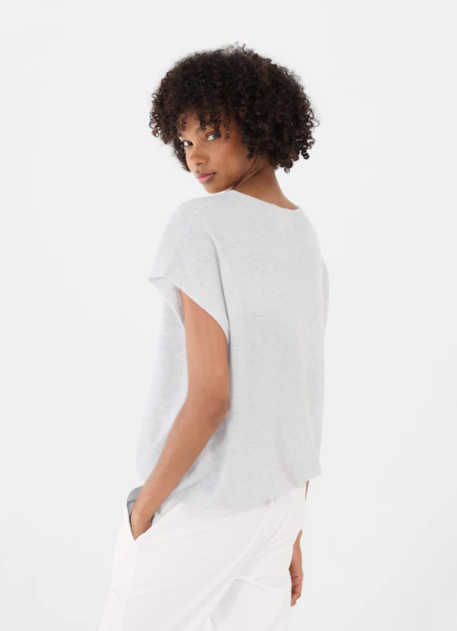 Casual Fit Knitwear Cashmere Blend - Sweater silver melange