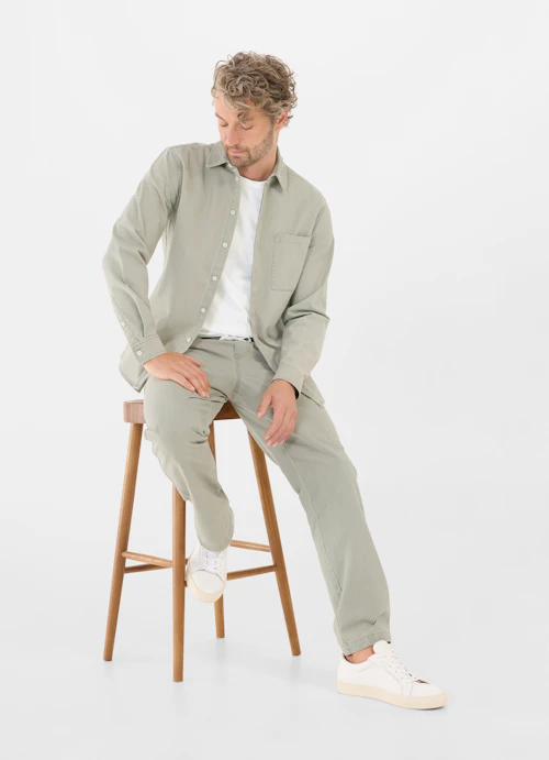 Casual Fit Pants Denim trousers silver sage