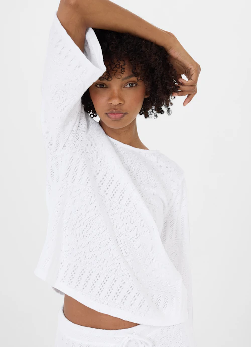Regular Fit Sweatshirts Openwork - Shirt white