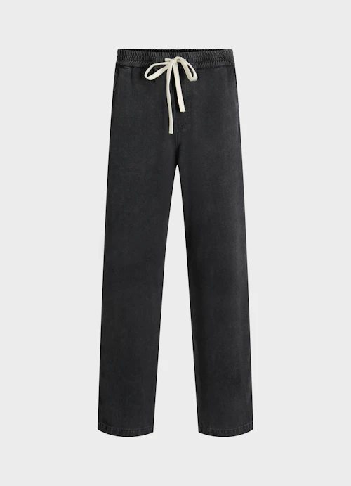 Regular Fit Pants Denim - Trousers black
