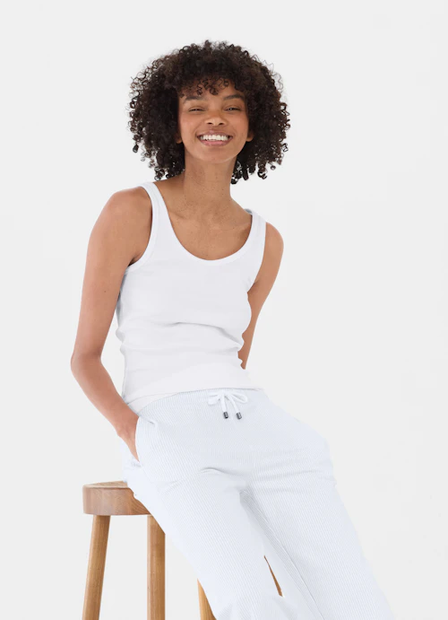 Slim Fit Tops Top white