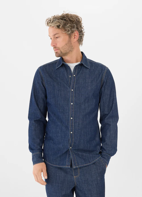 Regular Fit Shirts Denim shirt navy