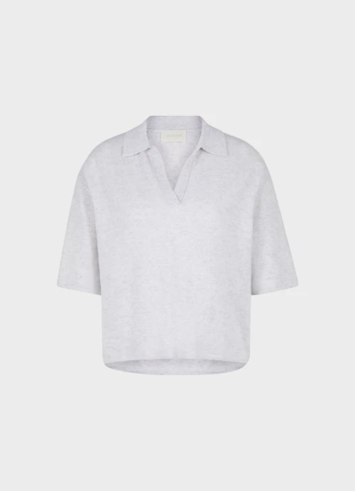 Casual Knitwear Cashmere Blend - Polo Shirt silver melange