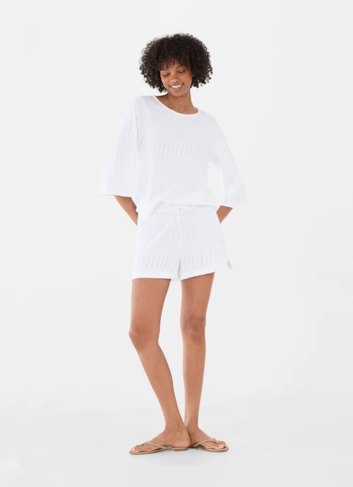 Regular Fit Sweatshirts Openwork - Shirt white