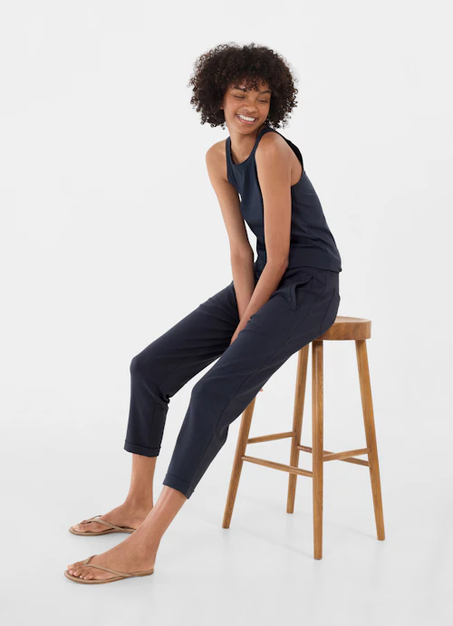 Slim Fit Tops Top navy