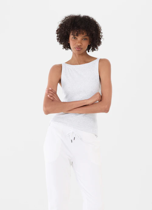 Slim Fit Tops Top silver melange