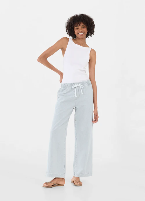 Casual Fit Pants Denim - Pants skylight blue