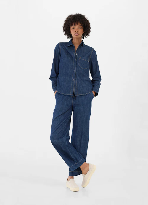 Casual Fit Blouses Denim - Shirt navy