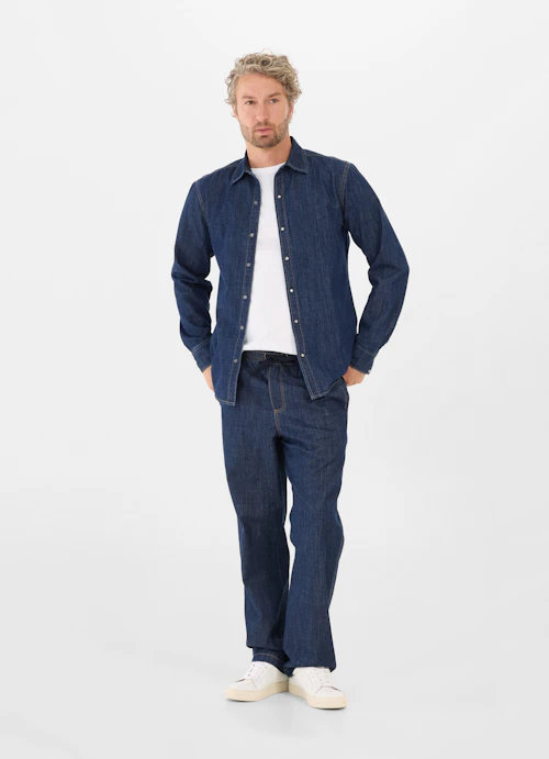 Regular Fit Shirts Denim shirt navy