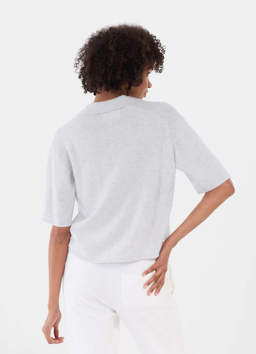 Casual Knitwear Cashmere Blend - Polo Shirt silver melange