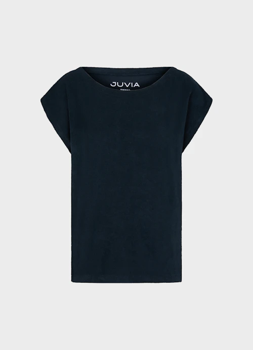 Regular Fit T-shirts Terry Cloth Boxy - T-Shirt navy