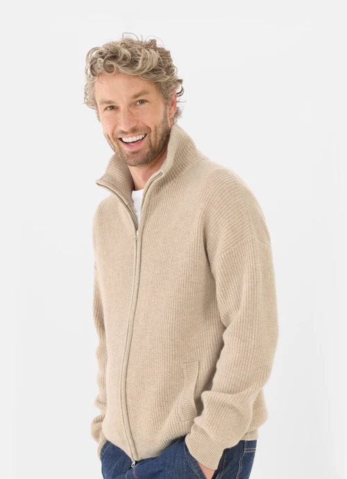 Casual Fit Strick Strick - Jacke l. walnut mel.
