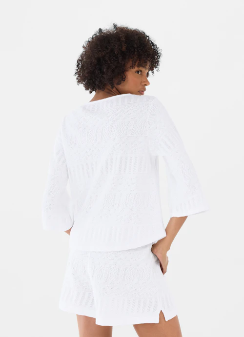 Regular Fit Sweatshirts Openwork - Shirt white