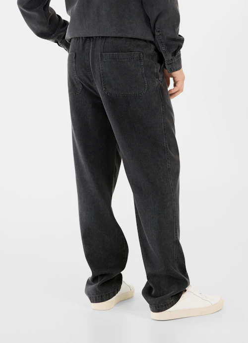 Regular Fit Pants Denim - Trousers black