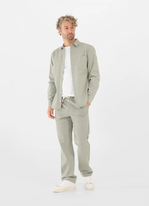 Casual Fit Pants Denim trousers silver sage
