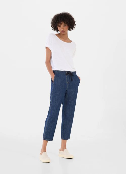 Casual Fit Pants Denim - Pants navy