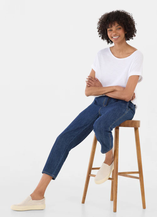 Casual Fit Pants Denim - Pants navy