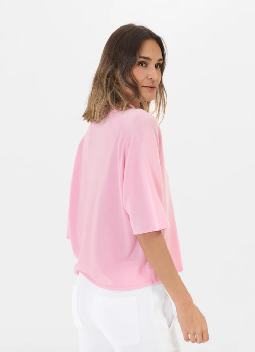 Casual Fit Strick Cashmere Blend - Poloshirt rose bloom