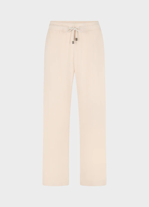 Coupe Wide Leg Pantalon de jogging Culottes en tissu éponge light sand