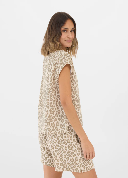Coupe Boxy Fit Hauts Blouse en mousseline light sand