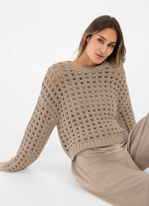 Coupe Casual Fit Maille Pull en maille fungi