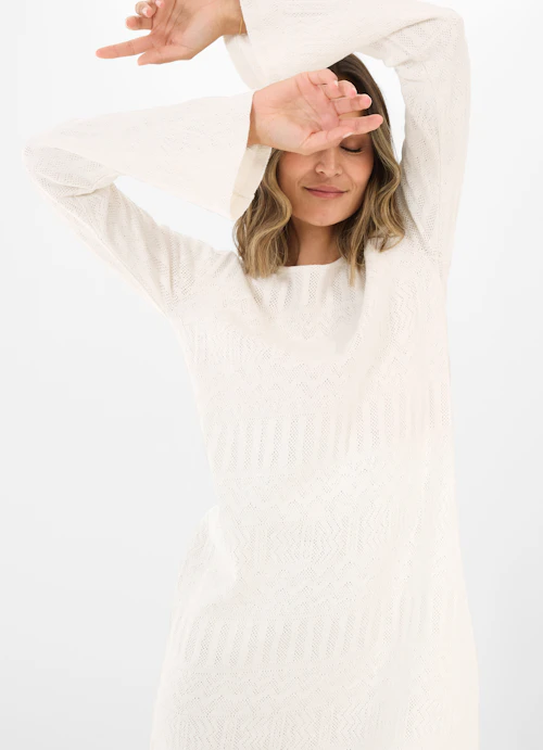 Short Length Kleider Ajour - Kleid eggshell