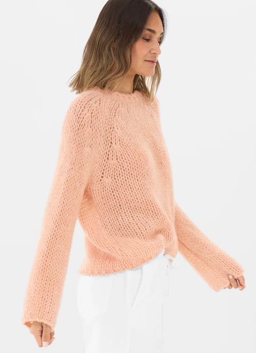 Coupe Casual Fit Maille Pull en maille melon