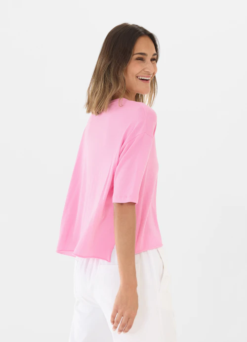Coupe oversize T-shirts T-shirt rose bloom