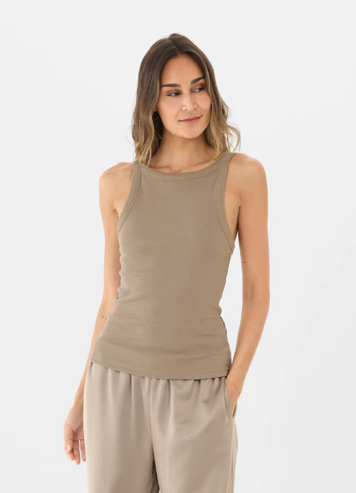 Coupe Slim Fit Hauts Haut fungi