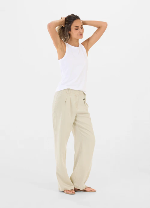 Coupe Casual Fit Pantalons Pantalon en sergé light sand