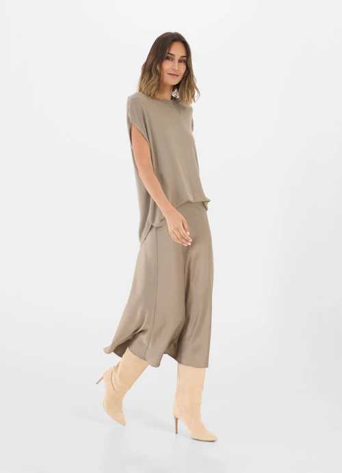 Coupe oversize Maille Pull extensible en viscose fungi