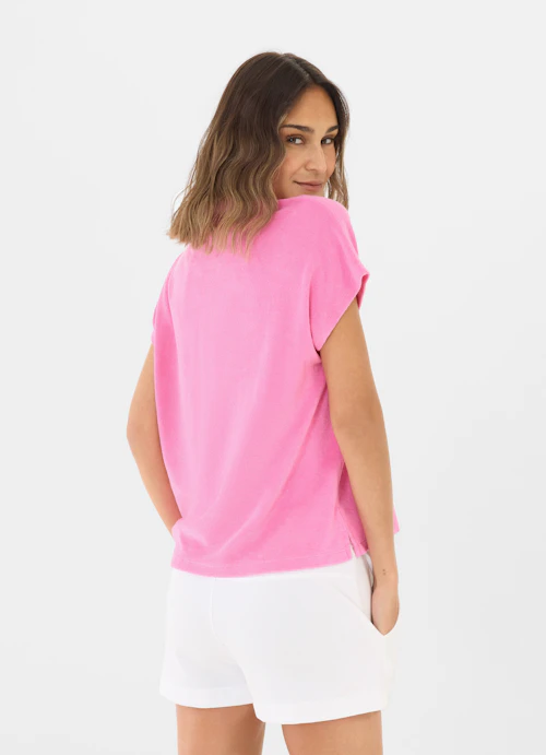 Coupe Regular Fit T-shirts Polo en tissu éponge begonia pink