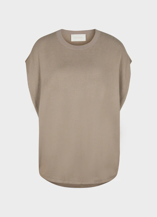 Coupe oversize Maille Pull extensible en viscose fungi