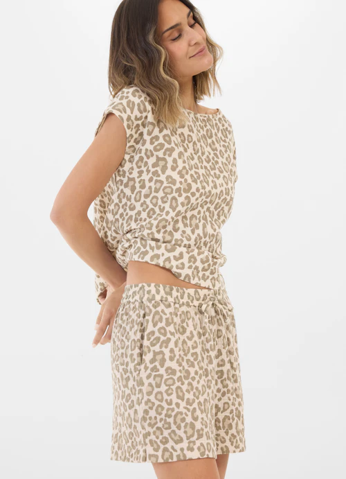 Coupe Boxy Fit Hauts Blouse en mousseline light sand