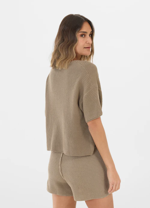 Coupe Casual Fit Maille Pull-over fungi