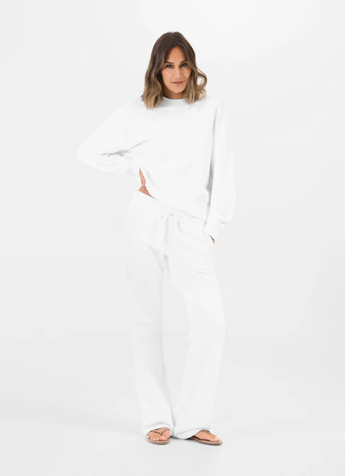 Boot Cut Sweatpants Sweatpants white