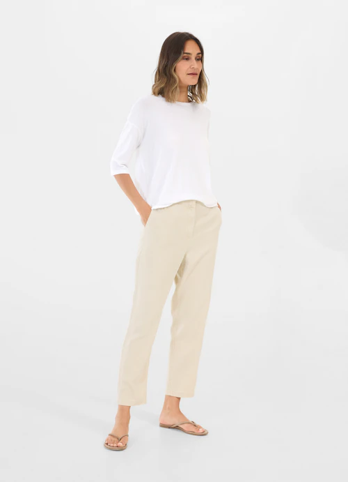Regular Fit Hosen Twill - Hose light sand