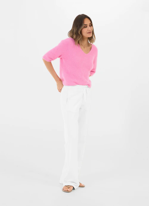 Coupe Regular Fit Maille Pull en maille begonia pink