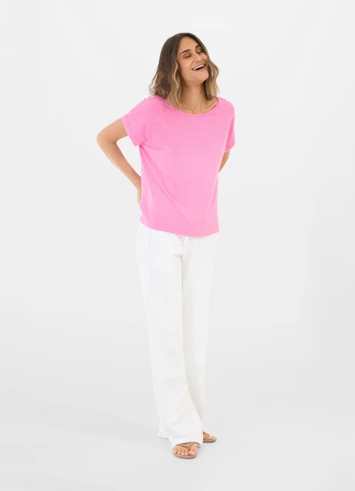 Coupe Boxy Fit T-shirts Boxy - T-shirt begonia pink