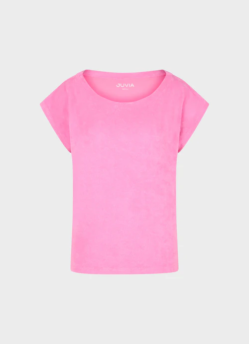 Coupe Regular Fit T-shirts T-shirt carré en tissu éponge begonia pink