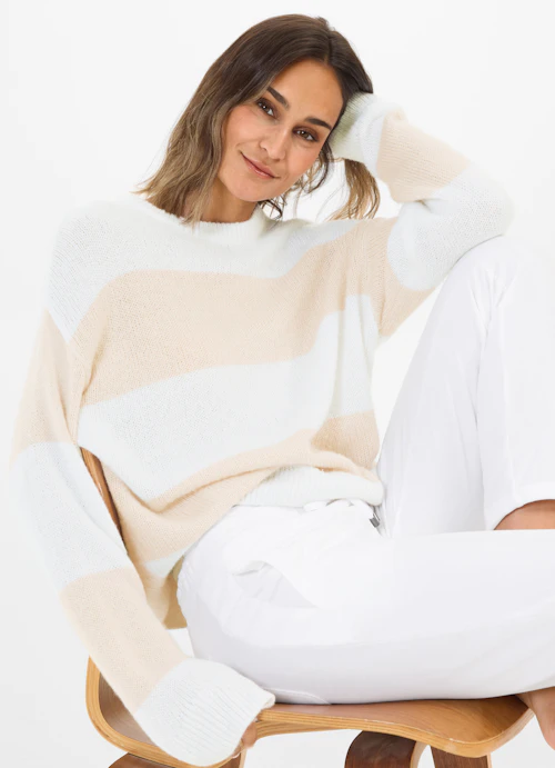 Coupe oversize Maille Pull en maille light sand