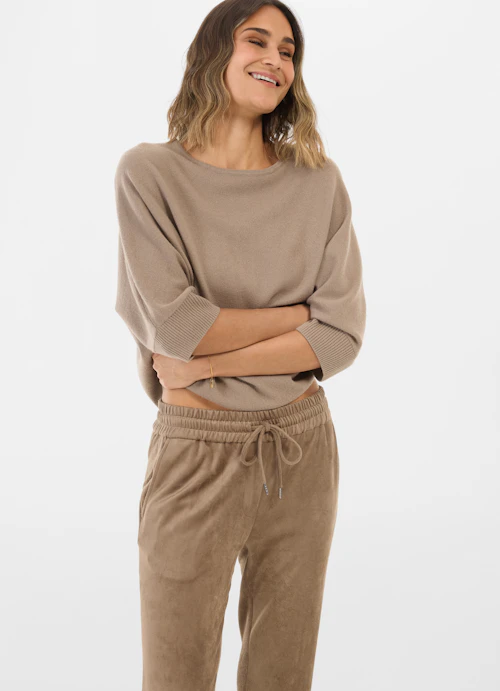 Regular Fit Hosen Tech Velours - Hose fungi