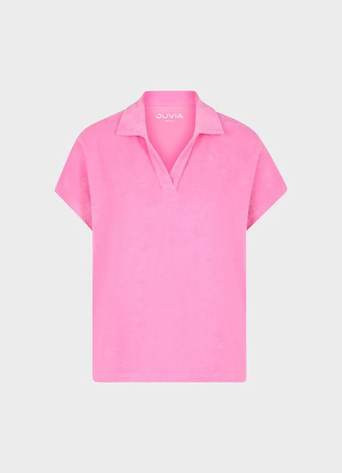 Coupe Regular Fit T-shirts Polo en tissu éponge begonia pink