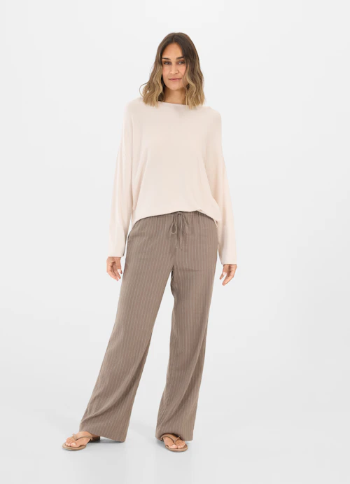 Coupe Casual Fit Pantalons Pantalon en lin fungi