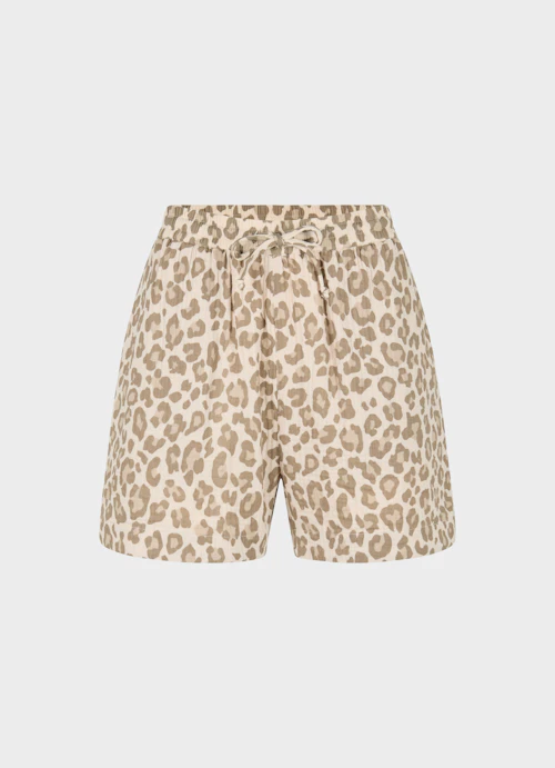 Coupe Regular Fit Short Shorts en mousseline light sand