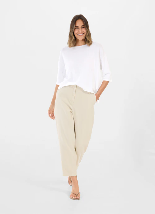Regular Fit Hosen Twill - Hose light sand