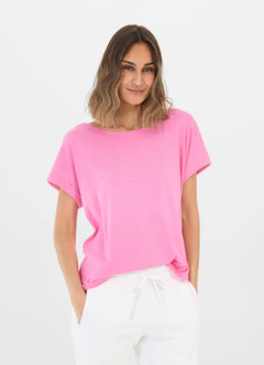 Coupe Boxy Fit T-shirts Boxy - T-shirt begonia pink